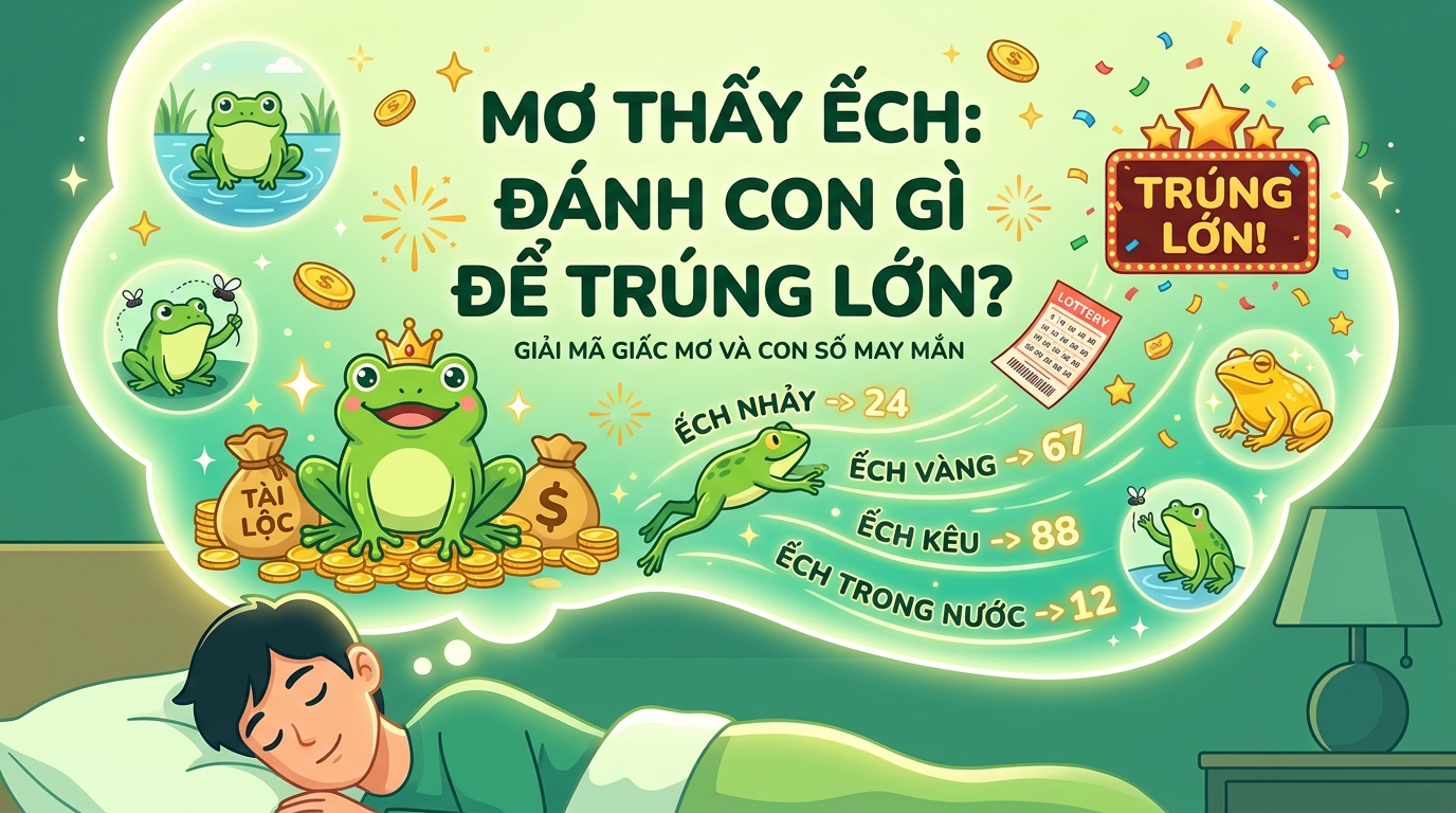Nằm mơ thấy ếch đánh số mấy trúng lớn