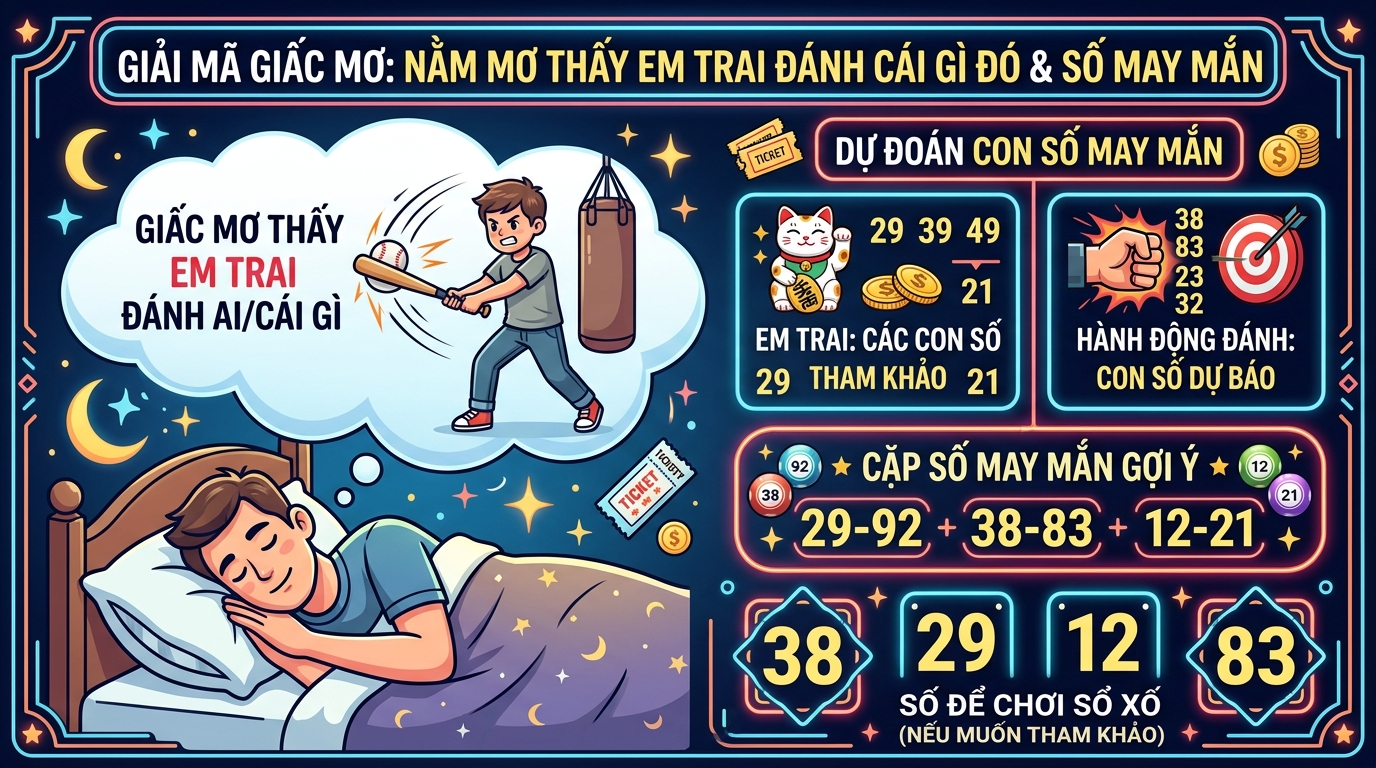Nằm mơ thấy em trai đánh con gì, số mấy trúng lớn