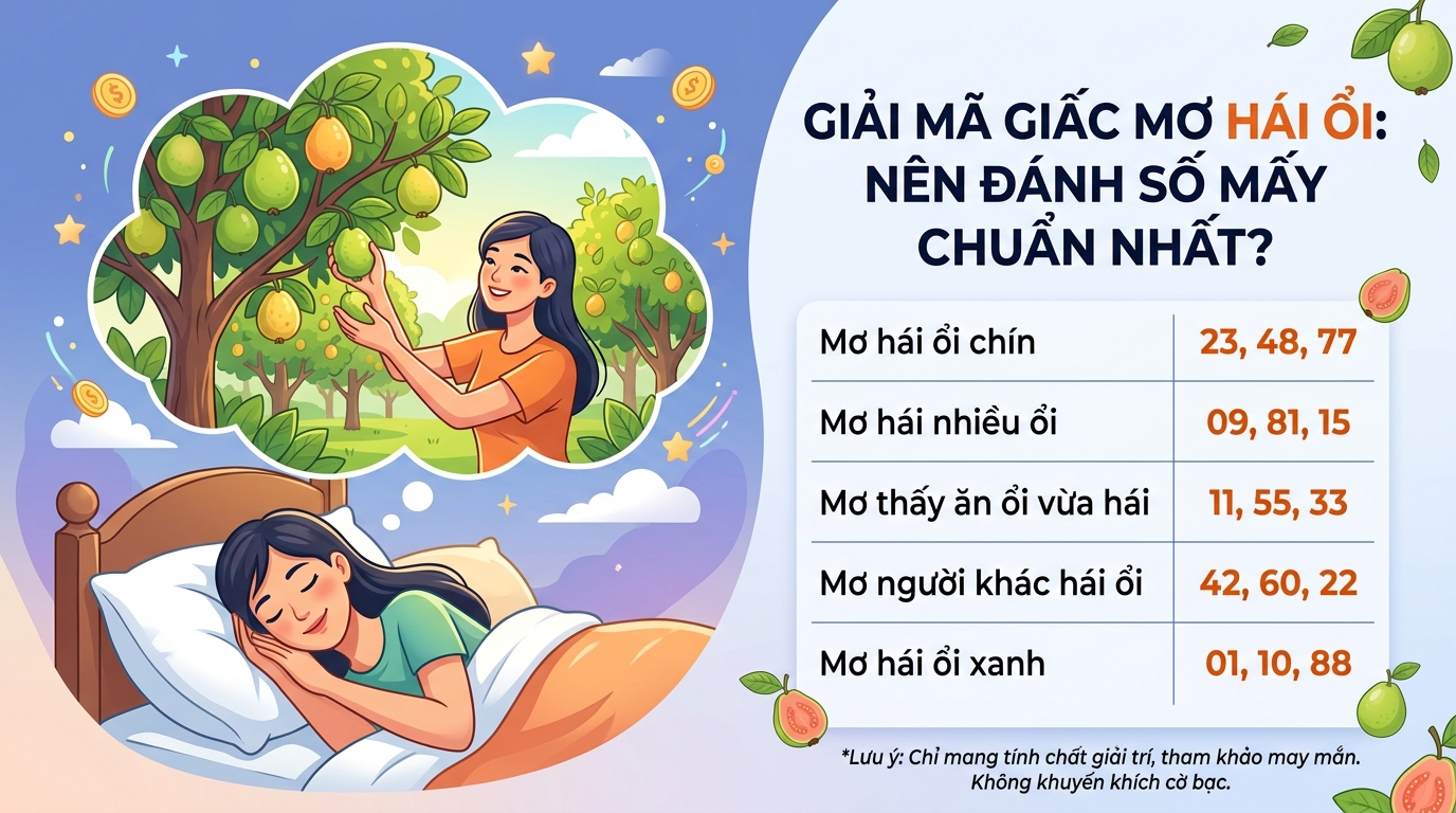 Nằm mơ thấy hái ổi đánh con gì chốt số mấy