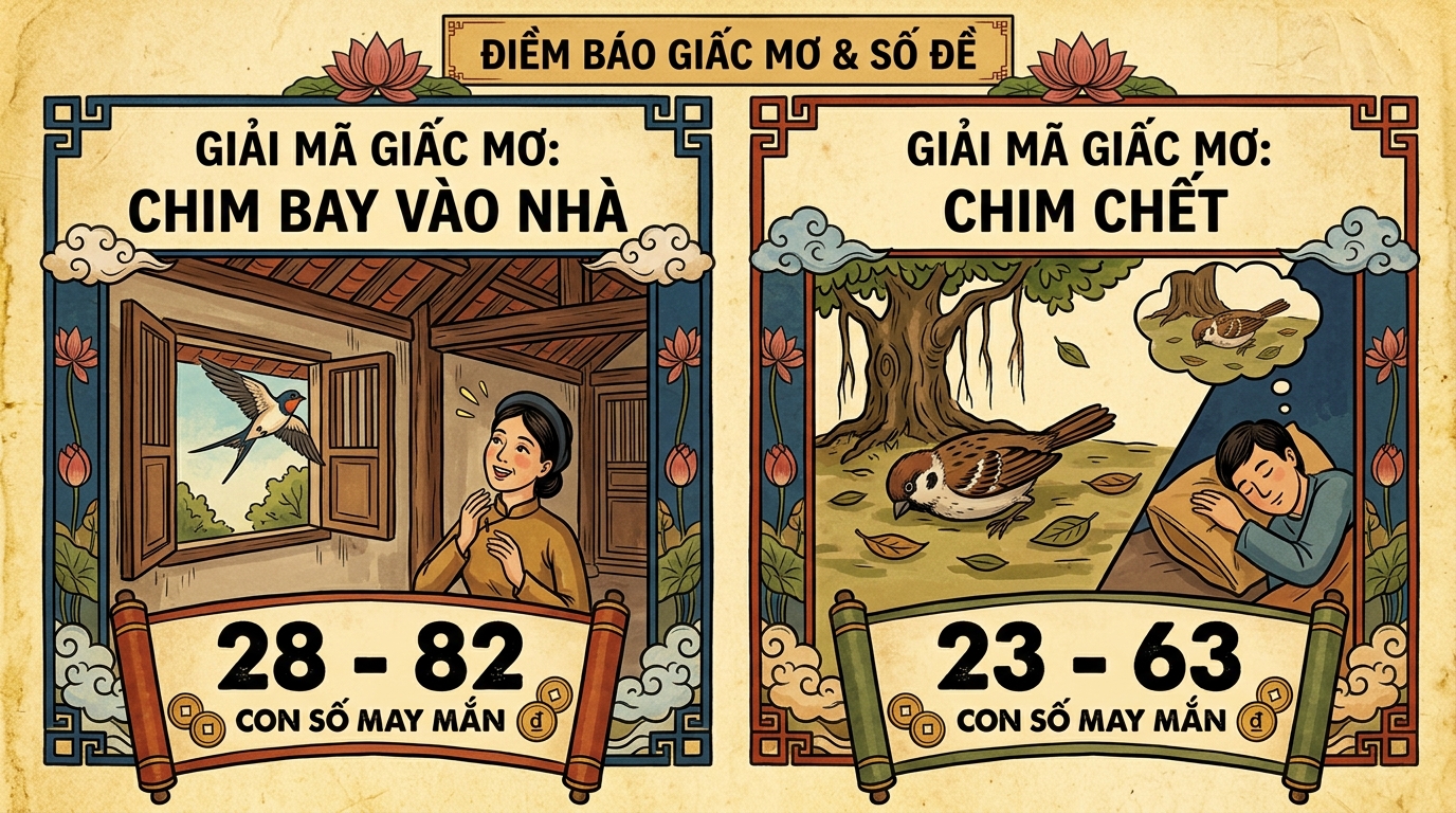 Mơ thấy chim bay vào nhà, chim chết đánh số mấy