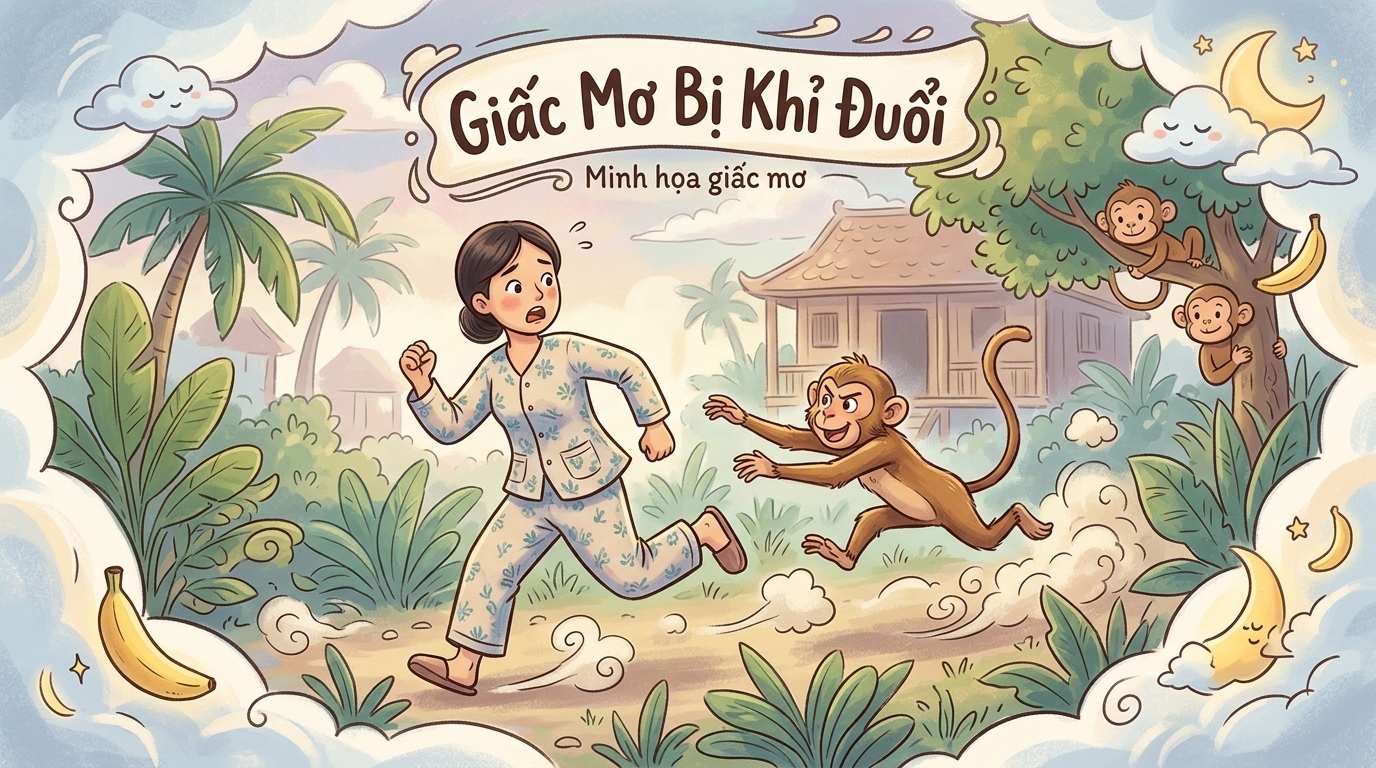 Nằm mơ thấy bị khỉ cắn, khỉ đuổi đánh con gì