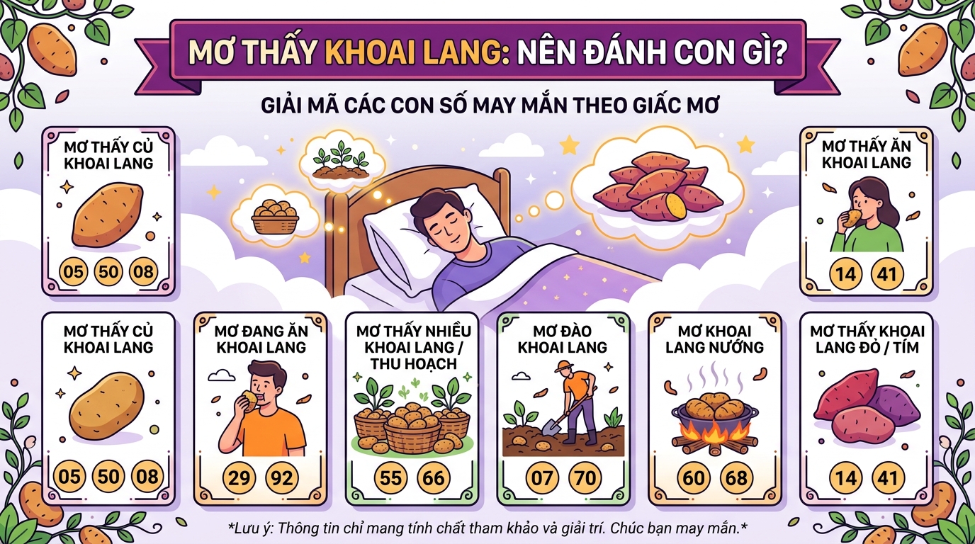 Nằm mơ thấy khoai lang đánh con gì chốt số mấy
