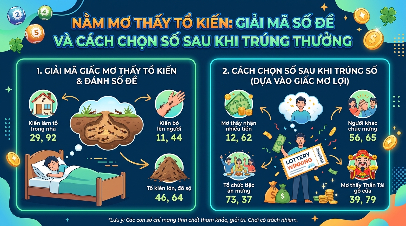 Nằm mơ thấy tổ kiến đánh con gì, trúng số kiến thiết đánh số mấy