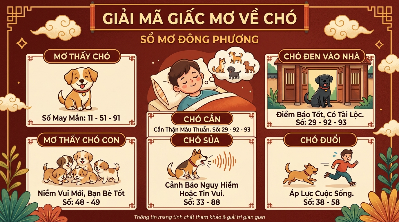 Nằm mơ thấy chó đánh số mấy, con gì