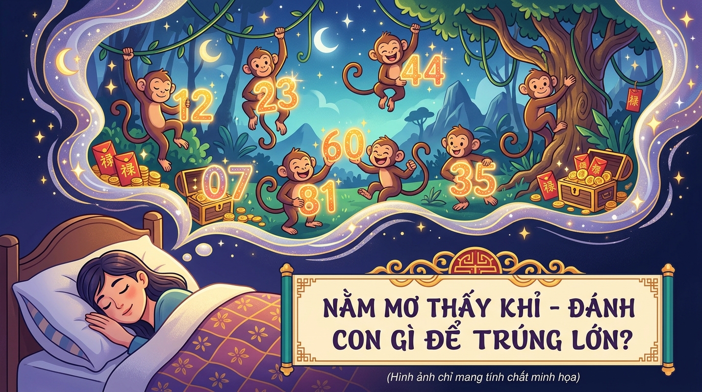 Nằm mơ thấy khỉ đánh con gì, số mấy trúng lớn