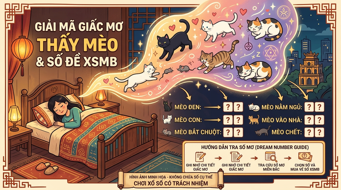 Sổ mơ lô đề nằm mơ thấy mèo đánh con gì chuẩn XSMB