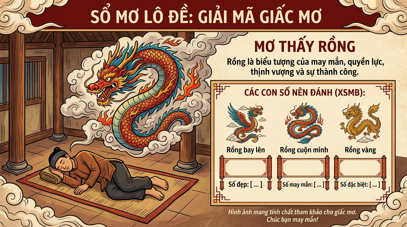 Sổ mơ lô đề nằm mơ thấy rồng đánh con gì XSMB