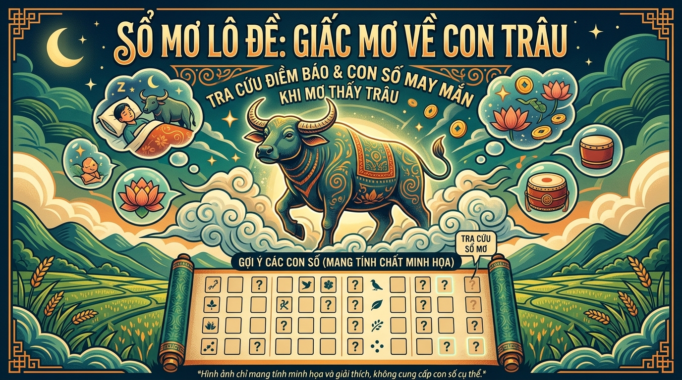 Sổ mơ lô đề nằm mơ thấy trâu đánh con gì