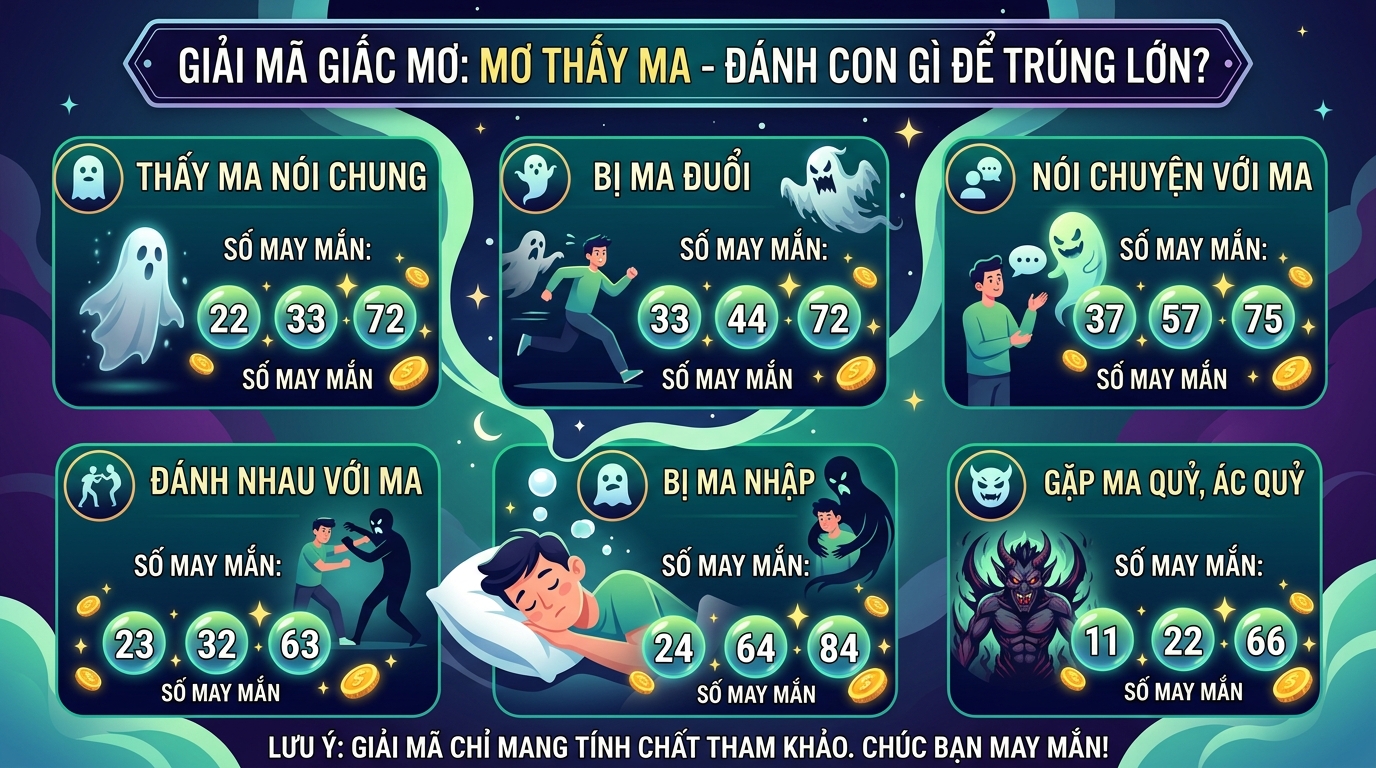 Sổ mơ: Mơ thấy ma đánh con gì, số mấy trúng lớn
