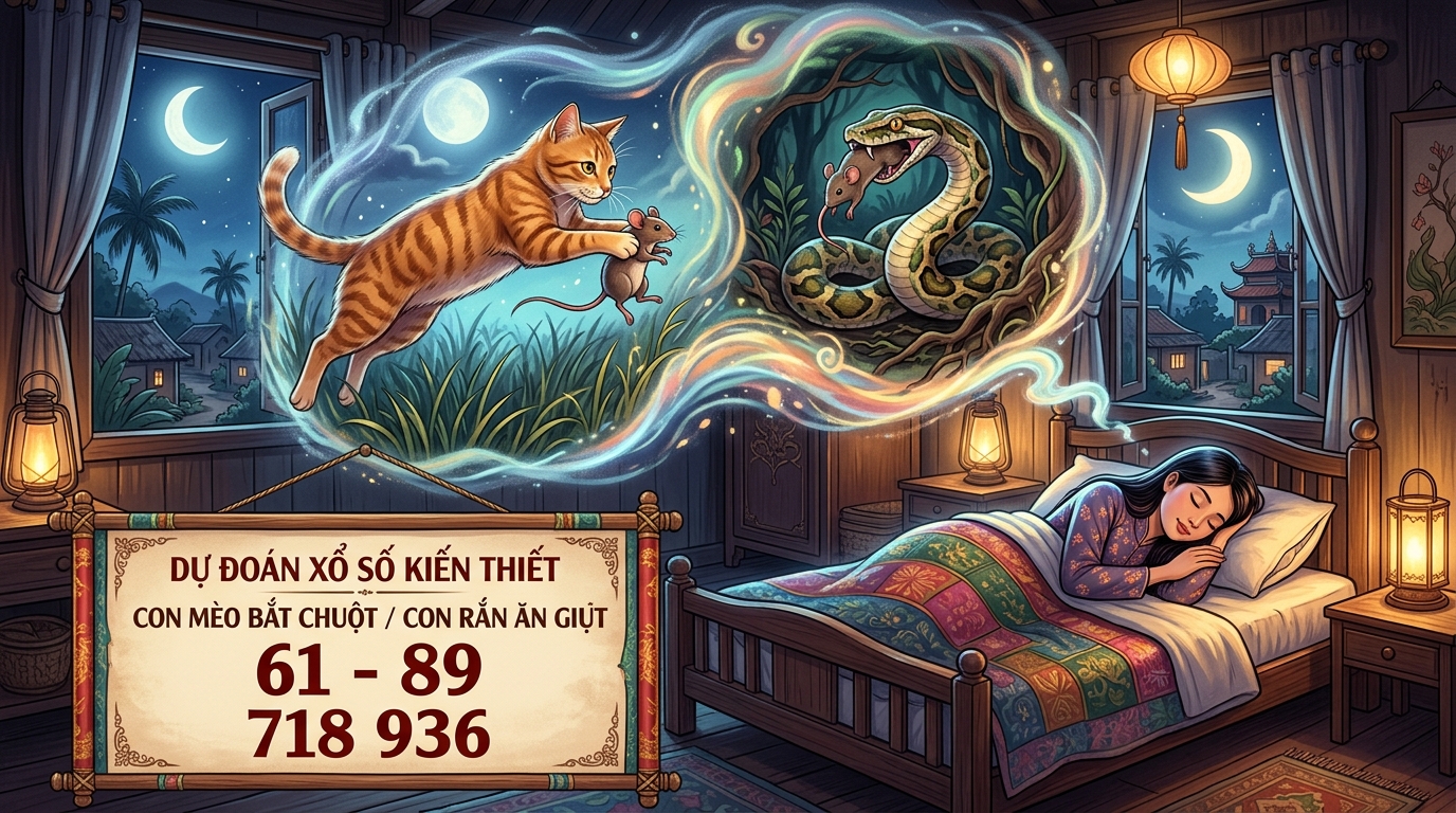 Nằm mơ thấy mèo bắt chuột, rắn ăn chuột đánh số gì