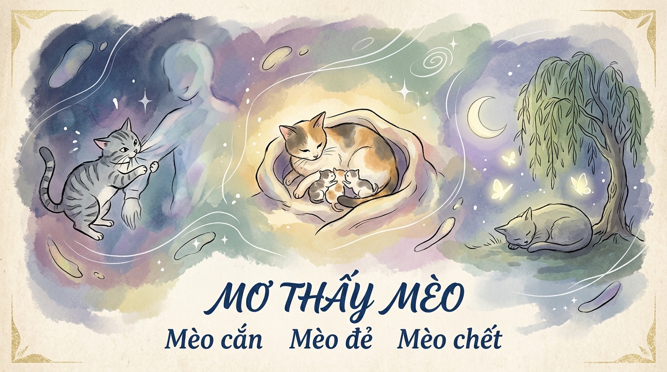Mơ thấy mèo cắn, mèo đẻ, mèo chết đánh số mấy