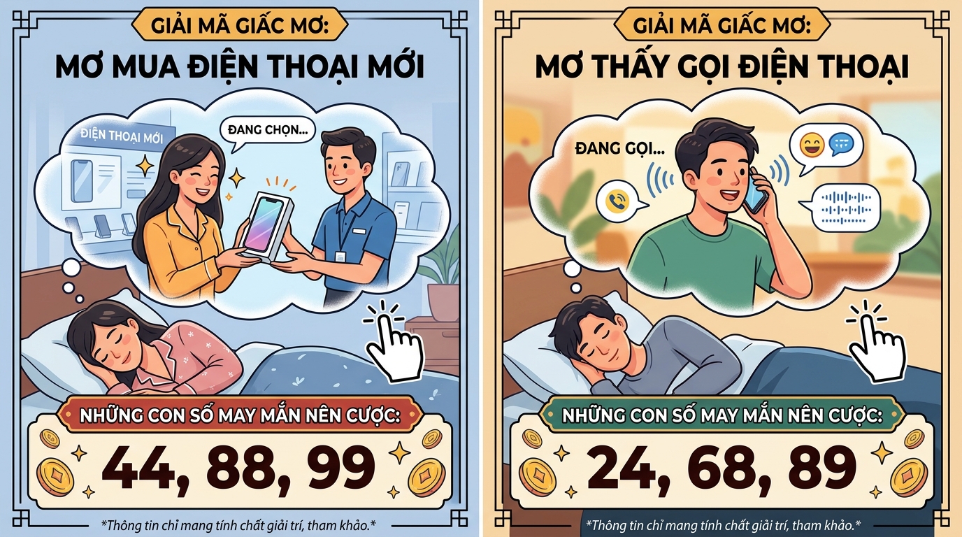 Mơ mua điện thoại mới đánh con gì, nằm mơ gọi điện thoại chốt số mấy