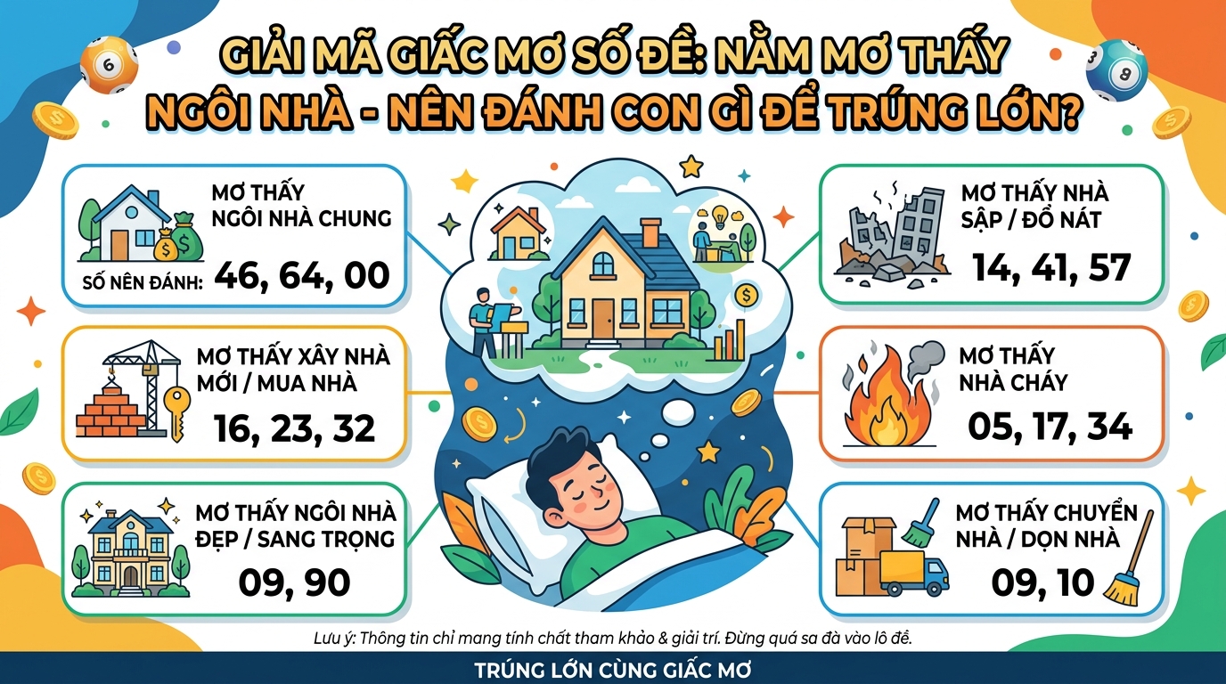 Sổ mơ lô đề nằm mơ thấy nhà đánh con gì trúng lớn