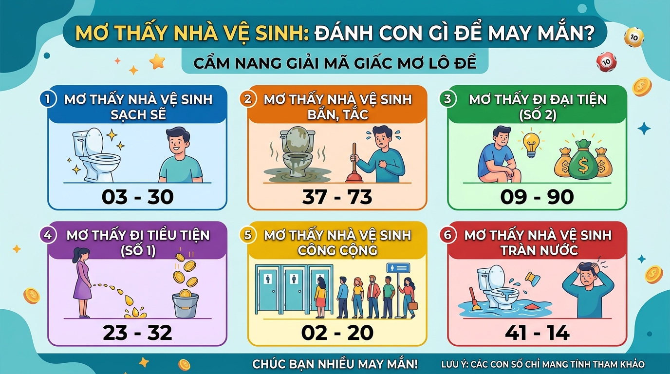 Nằm mơ thấy nhà vệ sinh đánh con gì chốt số mấy