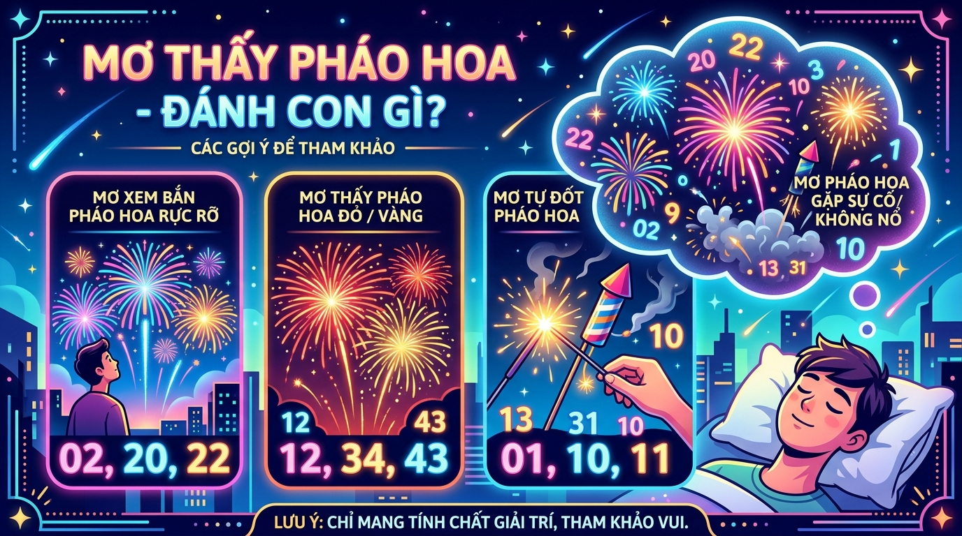 Nằm mơ thấy pháo hoa đánh con gì, nằm mơ thấy pháo hoa đánh số mấy