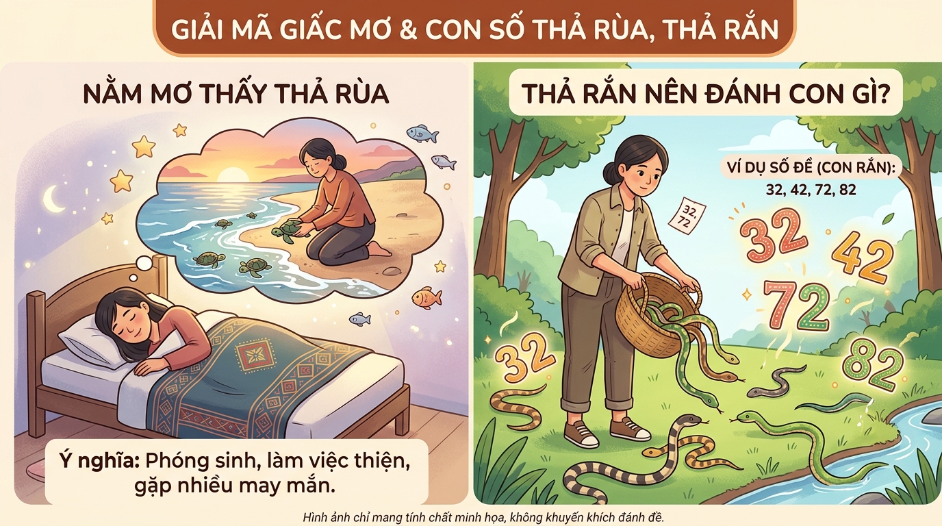 Nằm mơ thấy phóng sinh rùa đánh con gì, phóng sinh rắn chốt số mấy