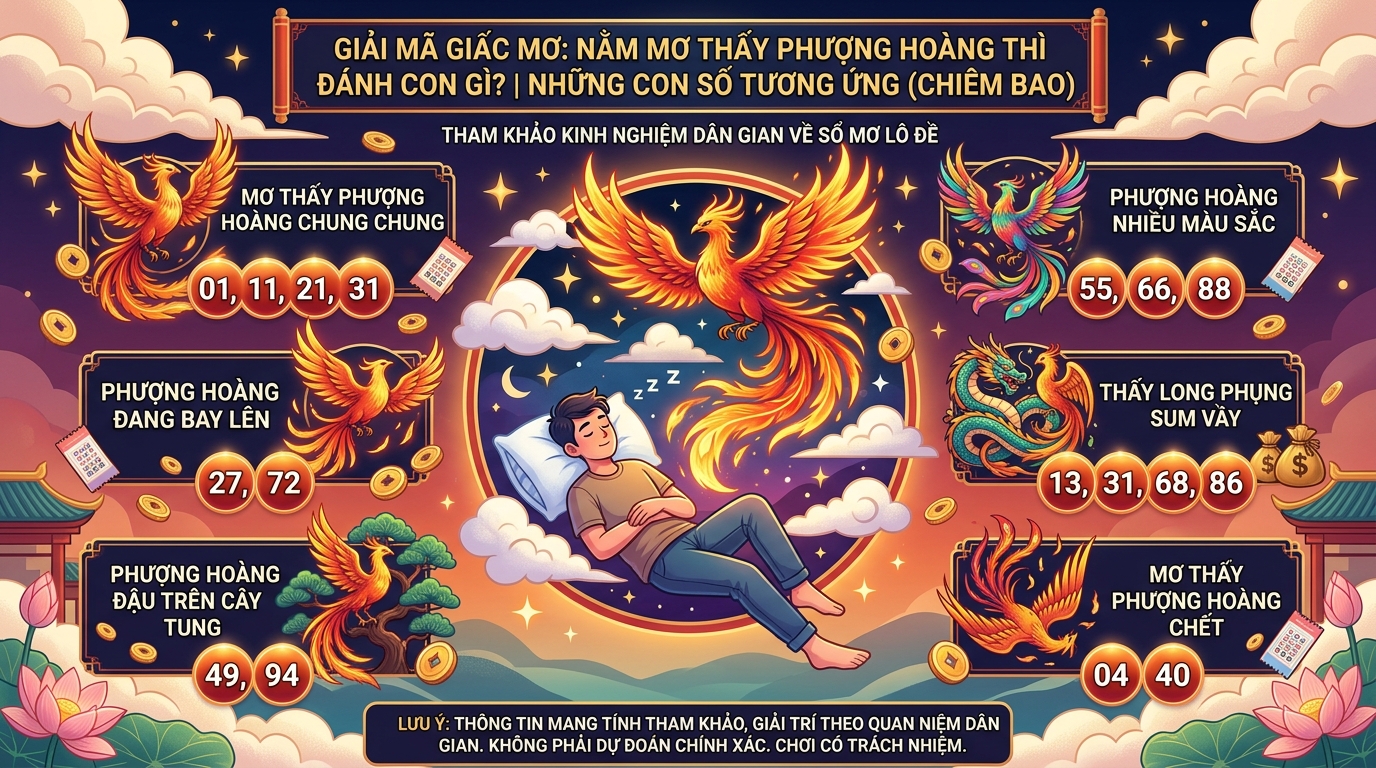Nằm mơ thấy phượng hoàng đánh con gì, nằm mơ thấy phượng hoàng đánh số mấy
