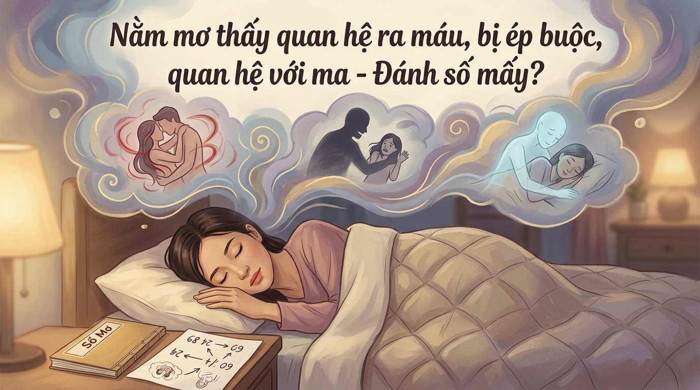 Nằm mơ thấy quan hệ ra máu, bị ép quan hệ, quan hệ với người âm đánh con gì