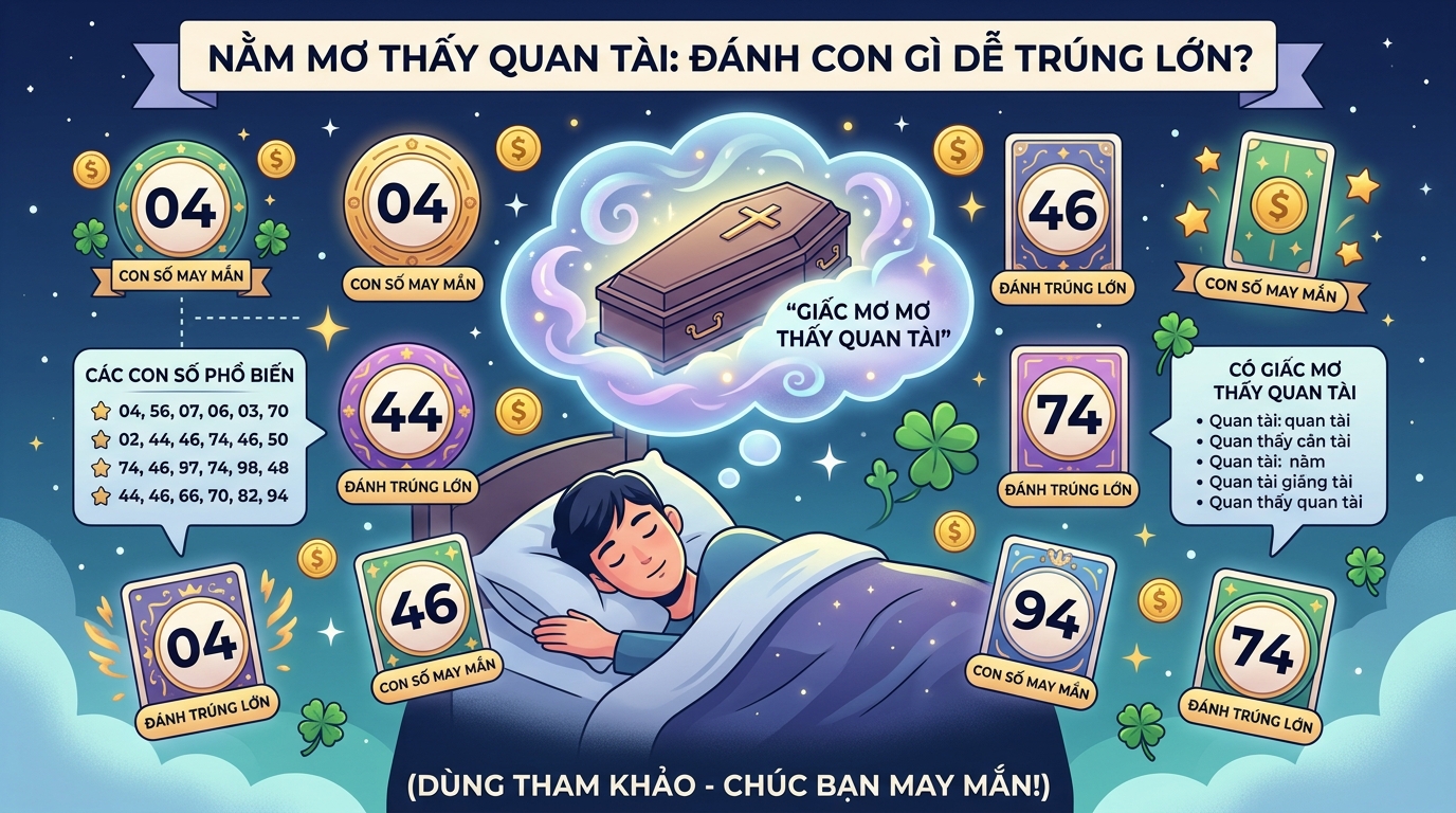 Nằm mơ thấy quan tài đánh con gì, số mấy trúng lớn