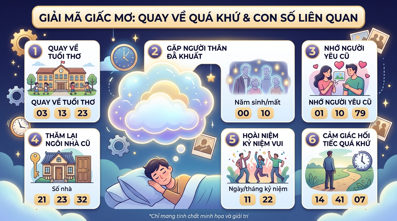 Nằm mơ thấy quay lại đánh con gì, mơ thấy quay lại quá khứ là số mấy