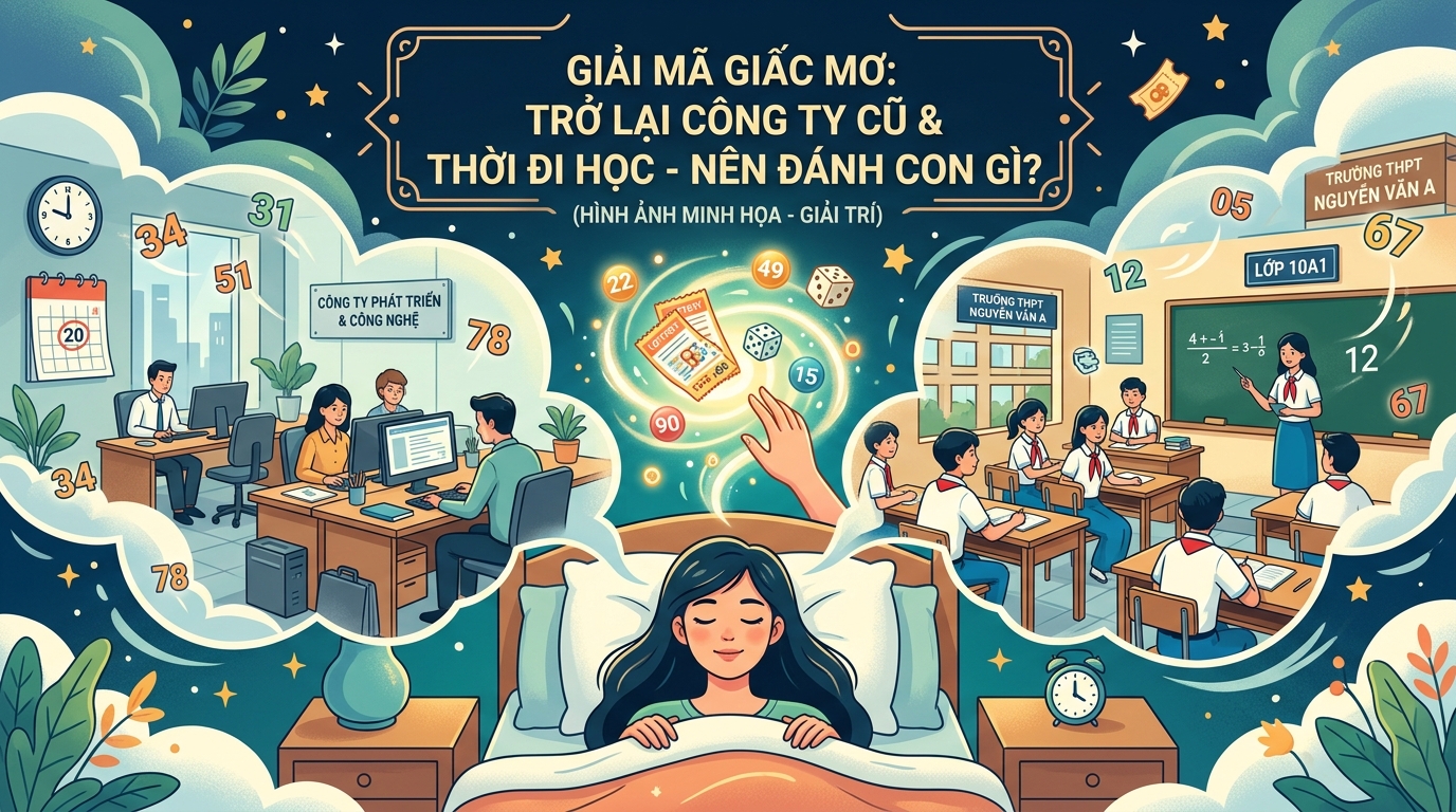 Nằm mơ thấy quay lại công ty cũ, quay lại thời đi học đánh con gì