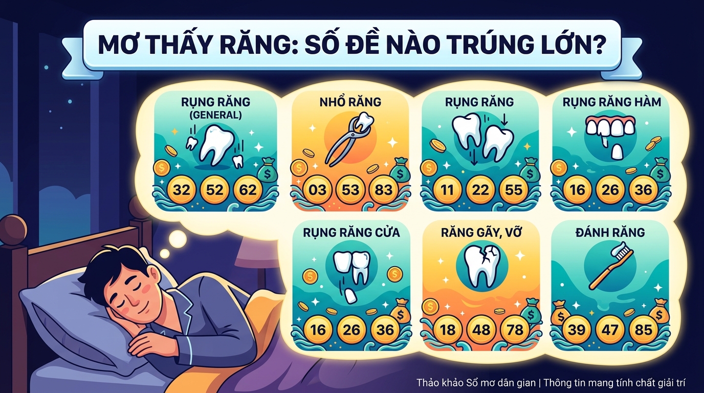Nằm mơ thấy răng đánh số mấy trúng lớn