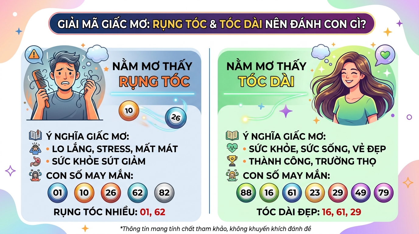 Mơ thấy rụng tóc, tóc dài đánh số mấy