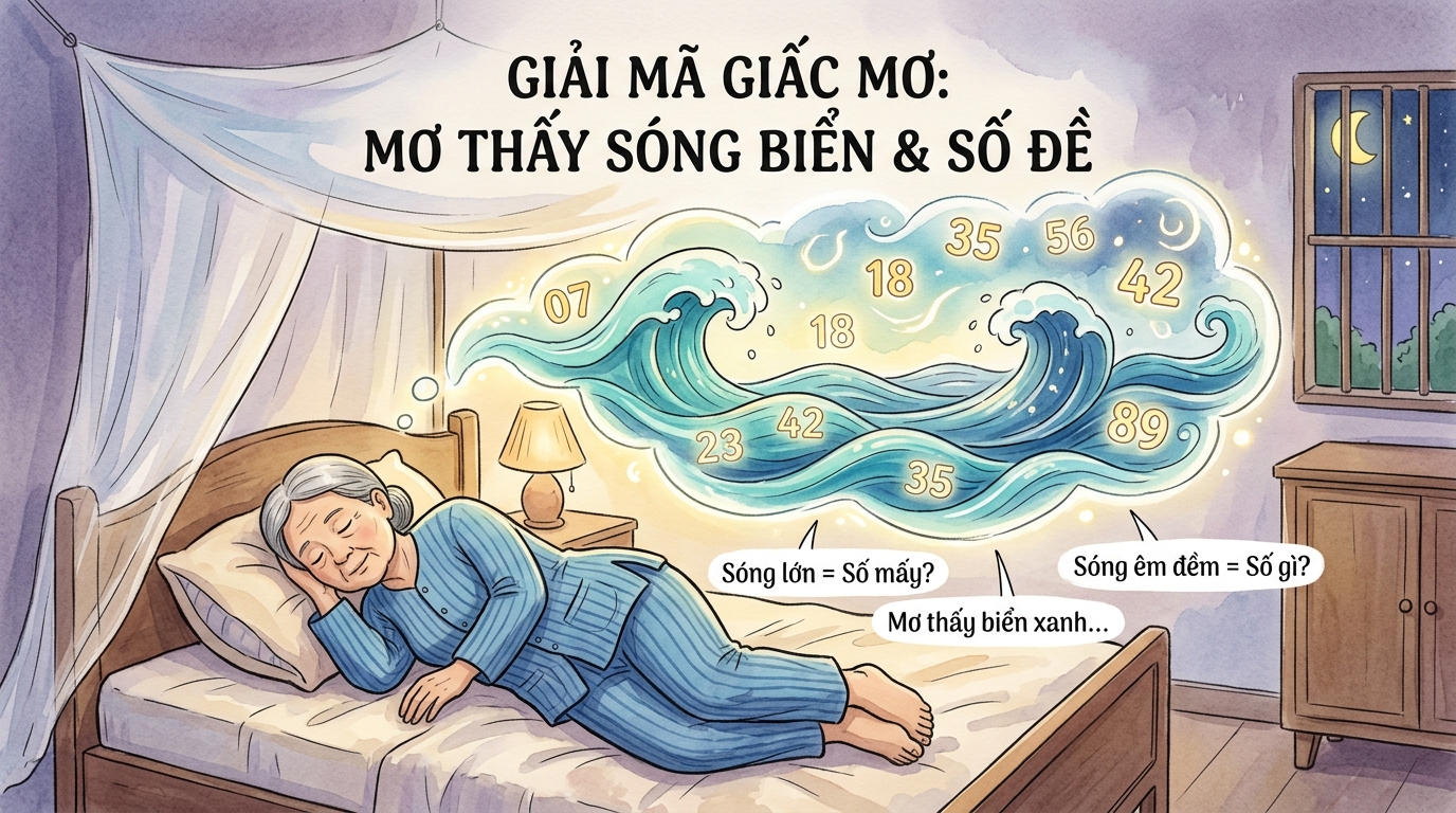 Nằm mơ thấy sóng nước đánh con gì, nằm mơ thấy sóng đánh số mấy