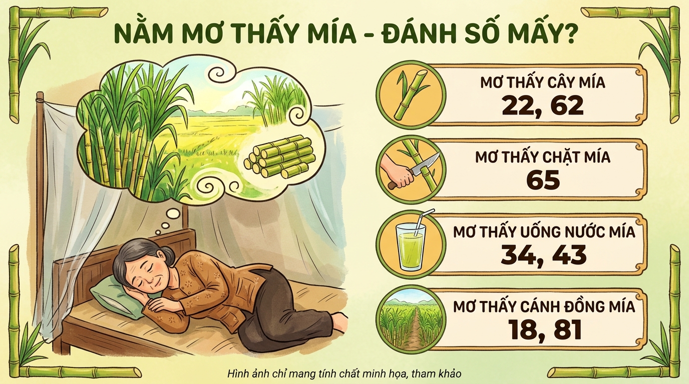 Nằm mơ thấy mía đánh con gì, mơ thấy mía đánh số gì