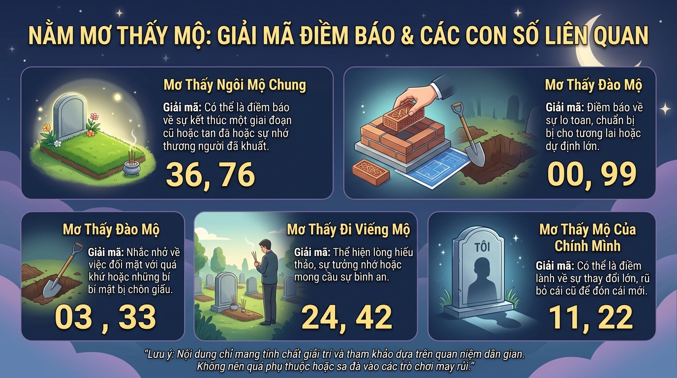 Nằm mơ thấy mộ đánh con gì, mơ thấy mồ mả đánh số mấy