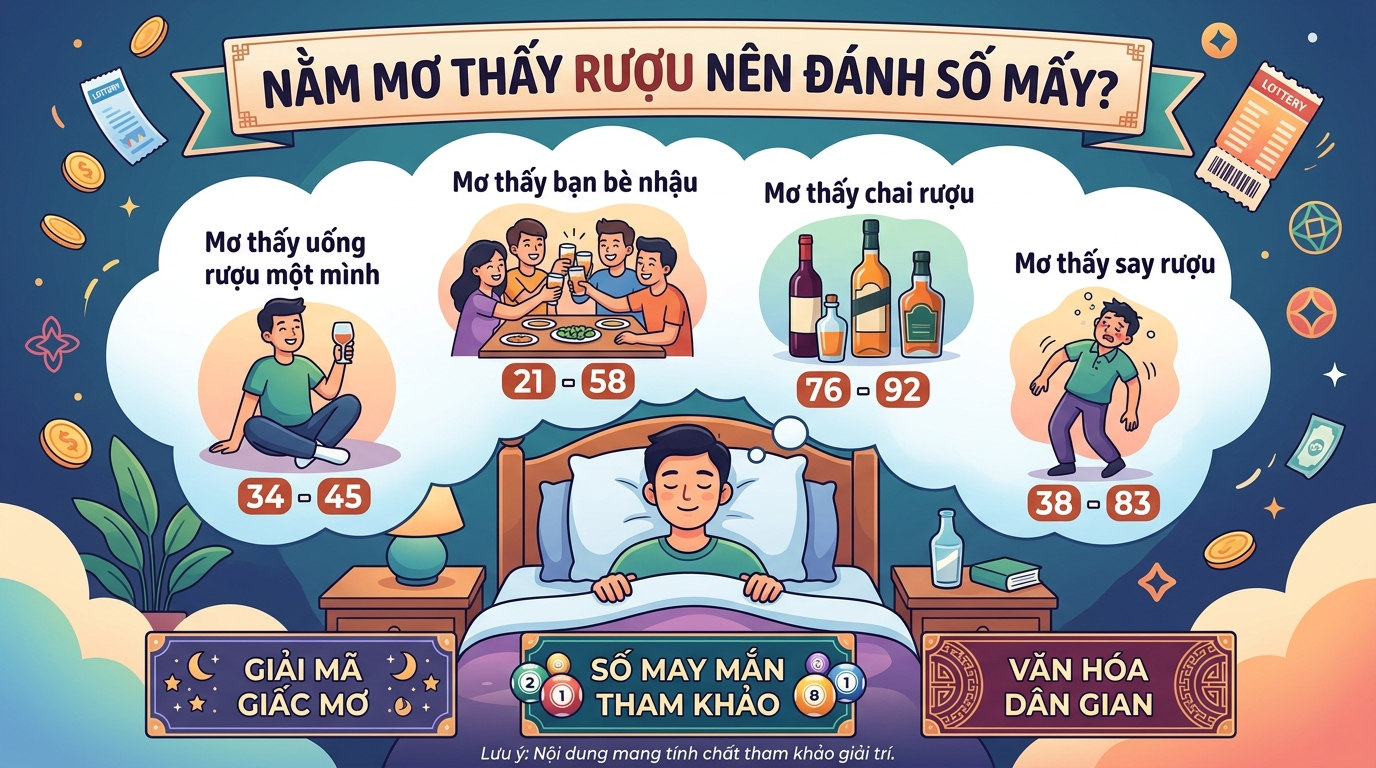 Nằm mơ thấy rượu đánh con gì, nằm mơ thấy rượu đánh đề số mấy