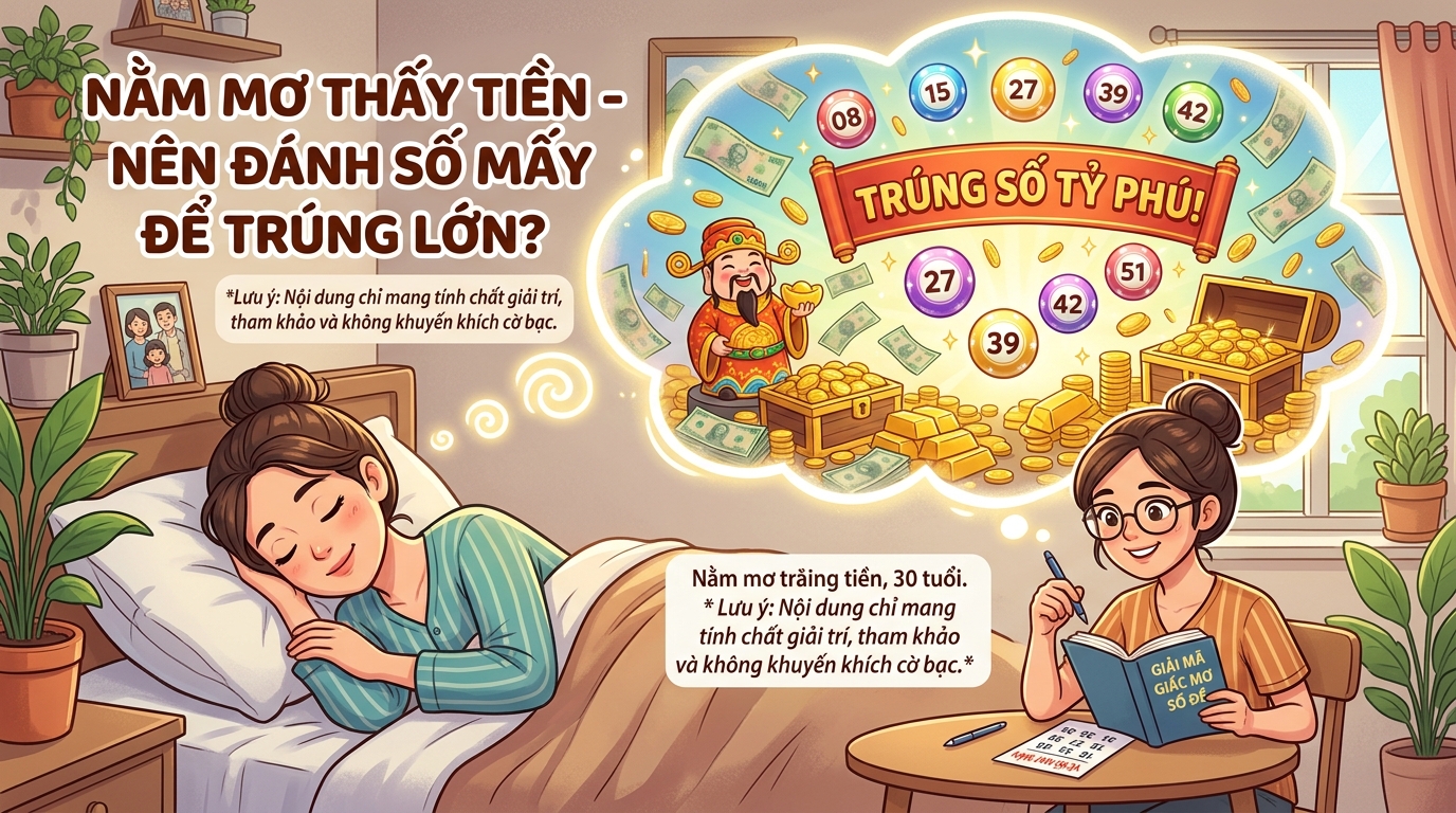 Nằm mơ thấy tiền đánh số mấy trúng lớn