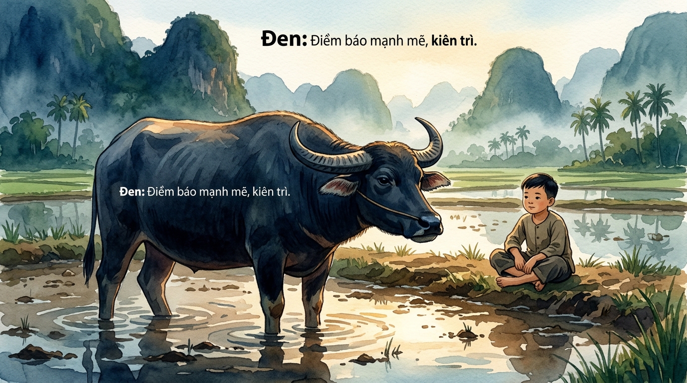 Sổ mơ đánh đề trâu đen, trâu trắng, trâu vàng
