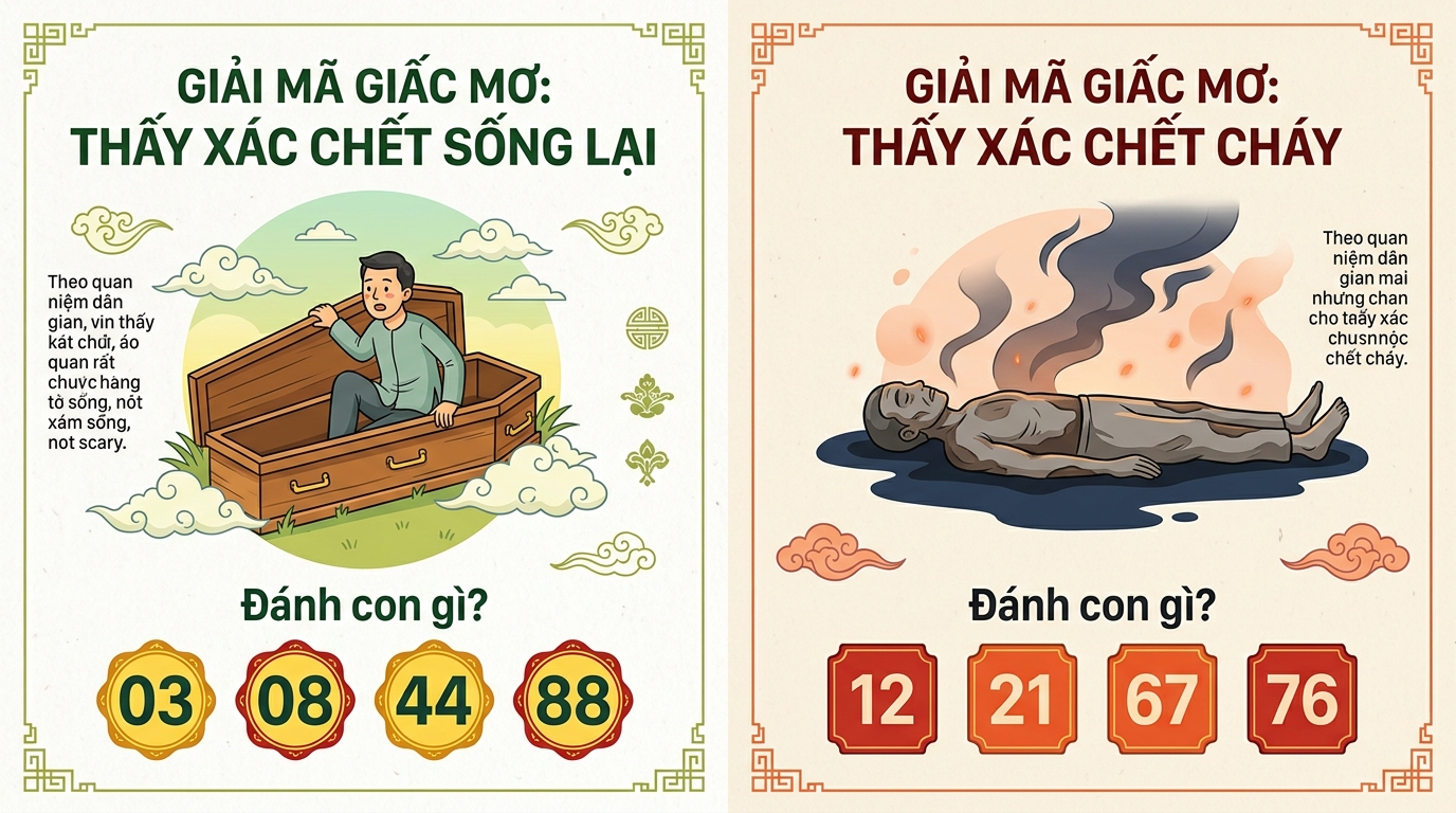 Nằm mơ thấy xác chết sống lại đánh số gì, xác chết cháy đen đánh con gì