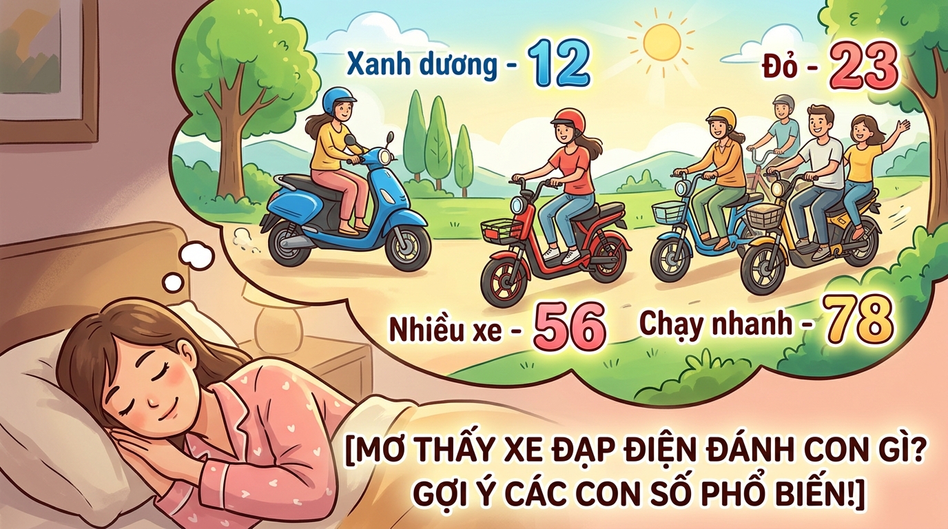 Nằm mơ thấy xe đạp điện đánh con gì