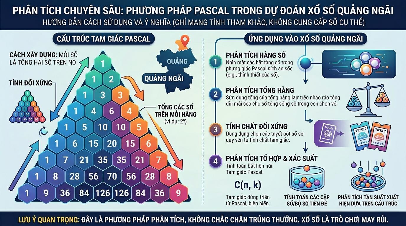 Biểu đồ hình tam giác ngược tạo từ các dãy chữ số, phần đáy dưới cùng có một ô hình chữ nhật sáng màu chứa hai chữ số.