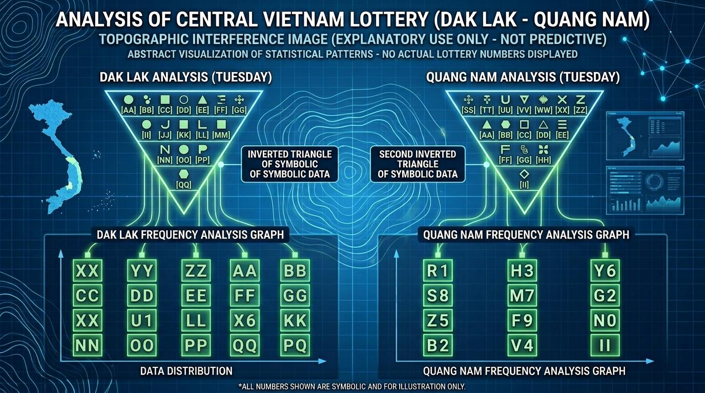 Hai khối tam giác ngược cấu tạo từ các chữ số, đặt song song nhau. Bên dưới mỗi tam giác là một biểu đồ gồm các cột dọc màu xanh lá cây.