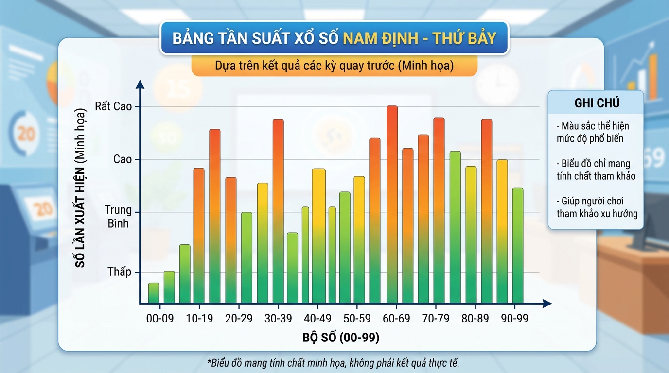 Biểu đồ phổ nhiệt thống kê lô gan đài Nam Định XSND mới nhất