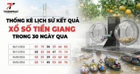 Thống kê lịch sử kết quả xổ số Tiền Giang trong 30 ngày qua