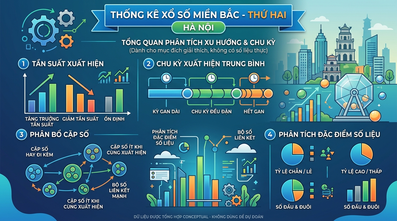 Tổng quan thống kê XSMB Thứ 2 đài Hà Nội