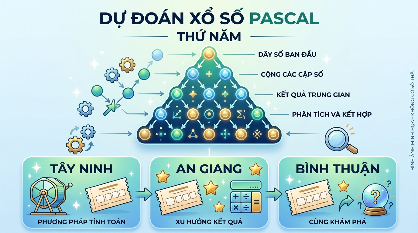 Soi cầu Pascal XSMN Thứ 5 đài Tây Ninh với tỷ lệ nổ cao