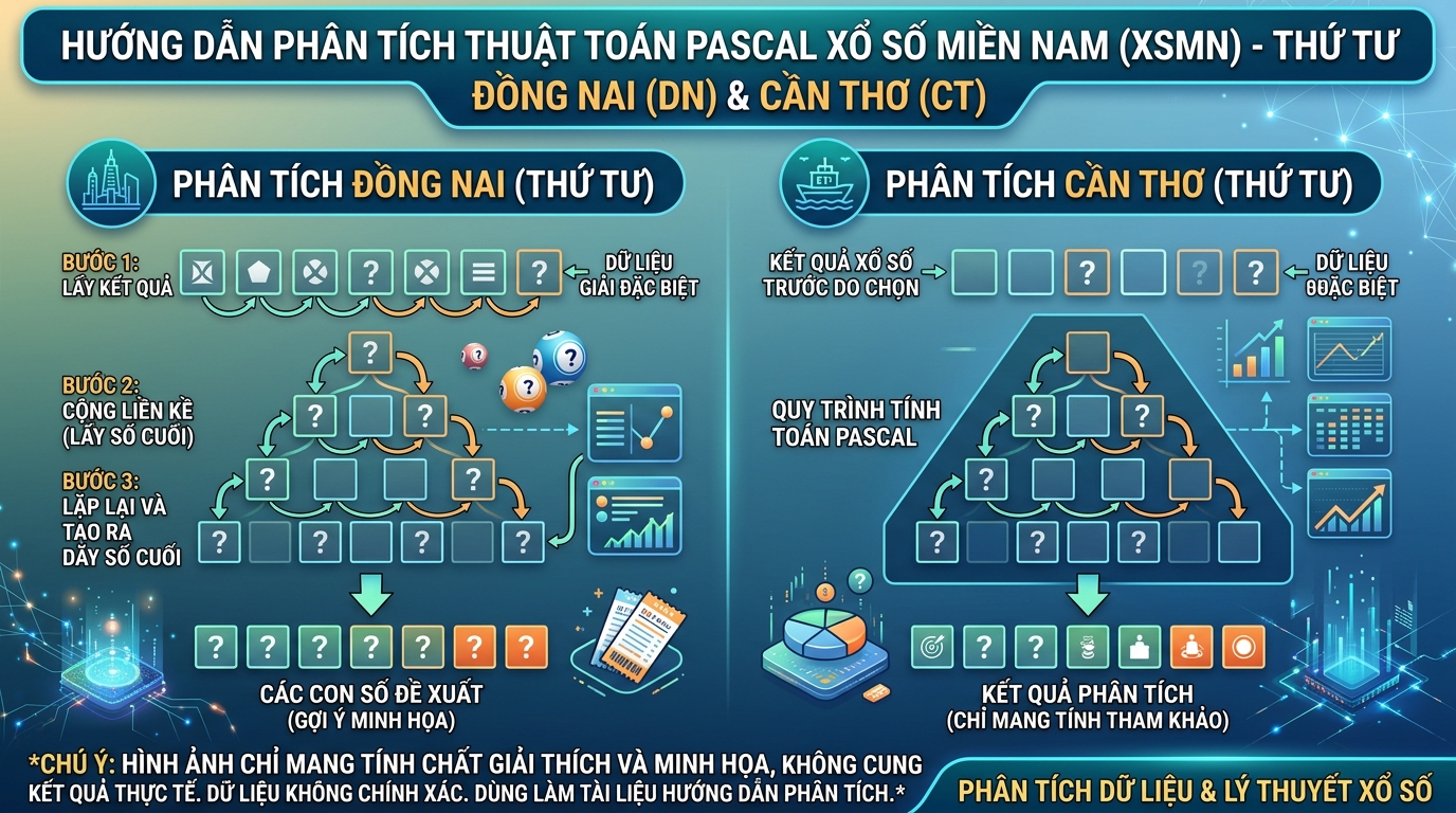 Phân tích thuật toán Pascal XSMN Thứ 4 đài Đồng Nai và Cần Thơ
