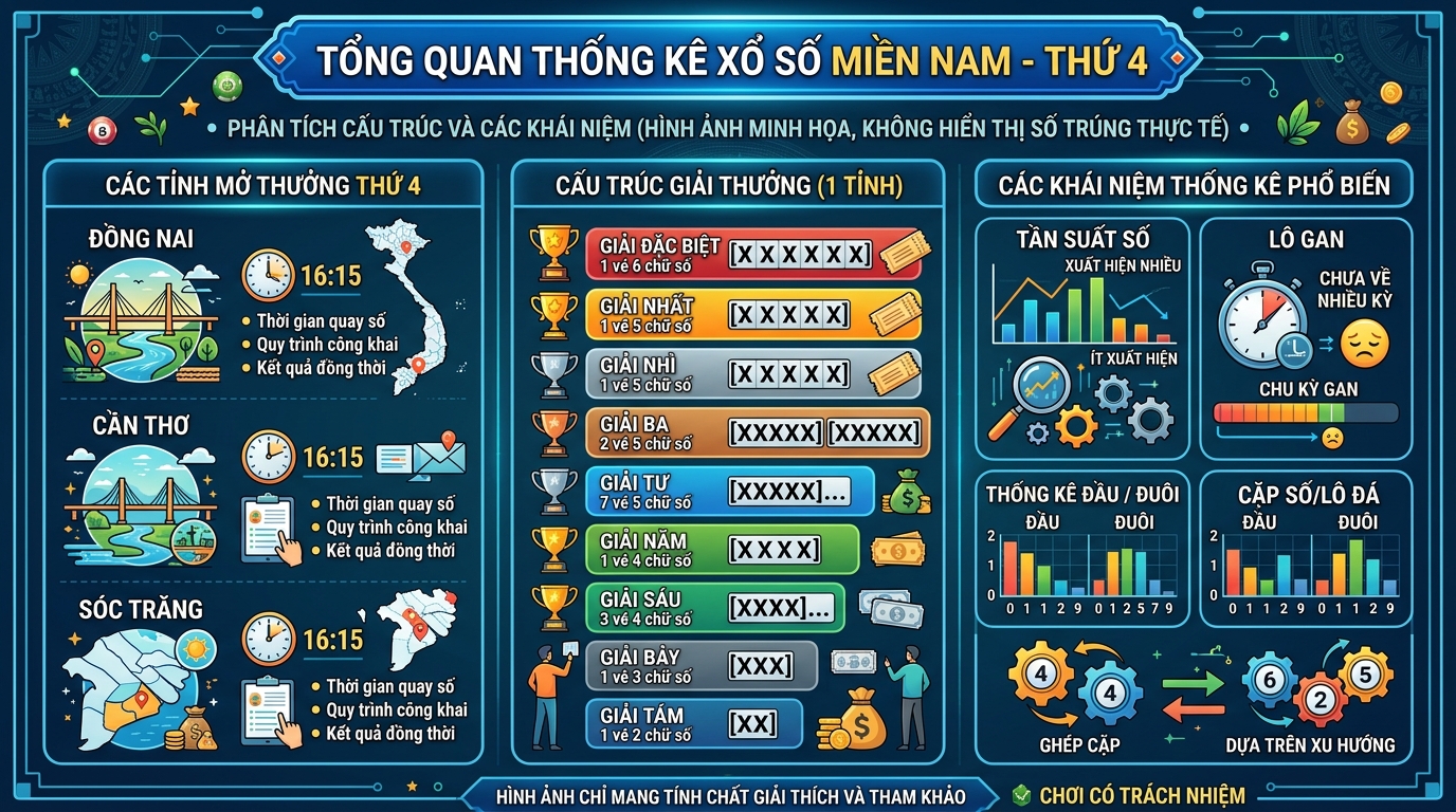Tổng quan thống kê xổ số miền nam thứ 4 cực chuẩn