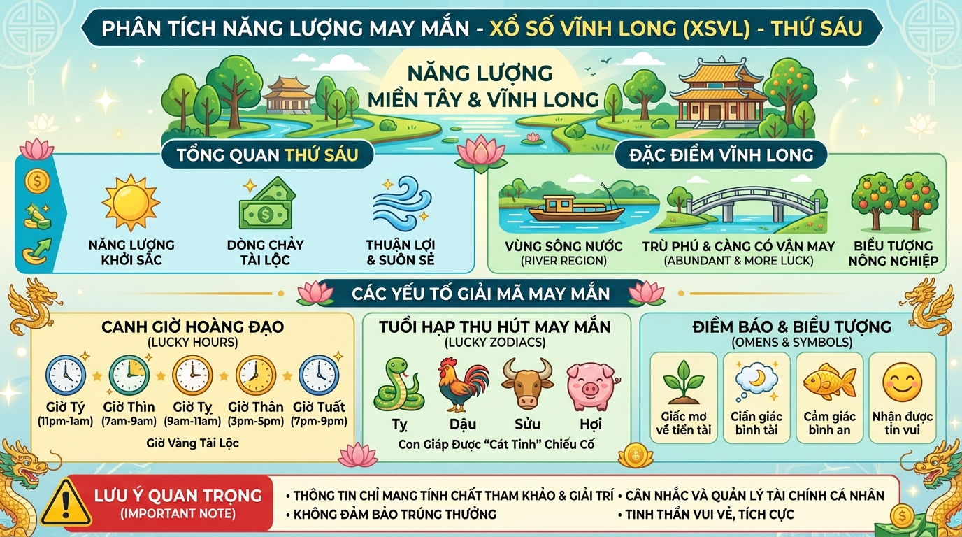 Phân tích chạm vượng khí đài xổ số Vĩnh Long Thứ 6