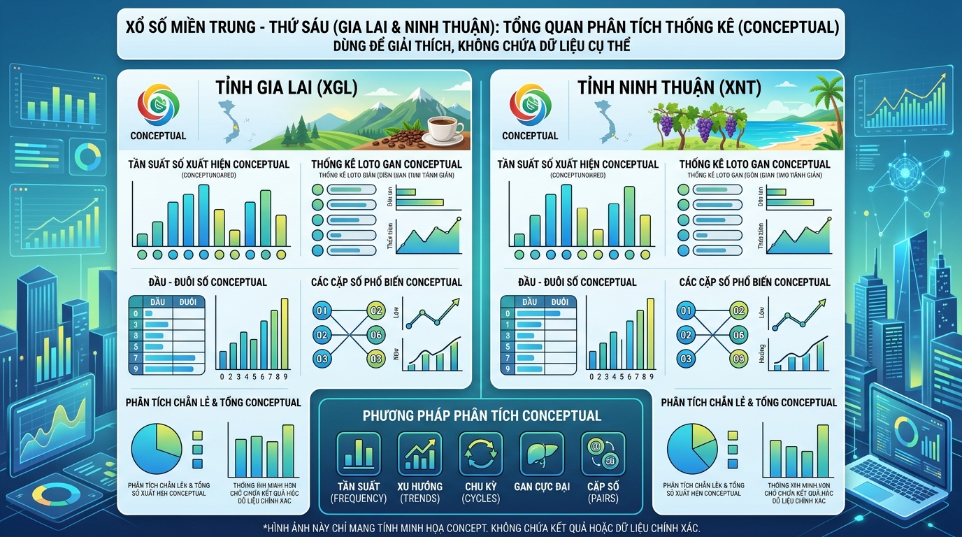 Tổng quan thống kê xổ số miền trung Thứ 6 đài Gia Lai và Ninh Thuận