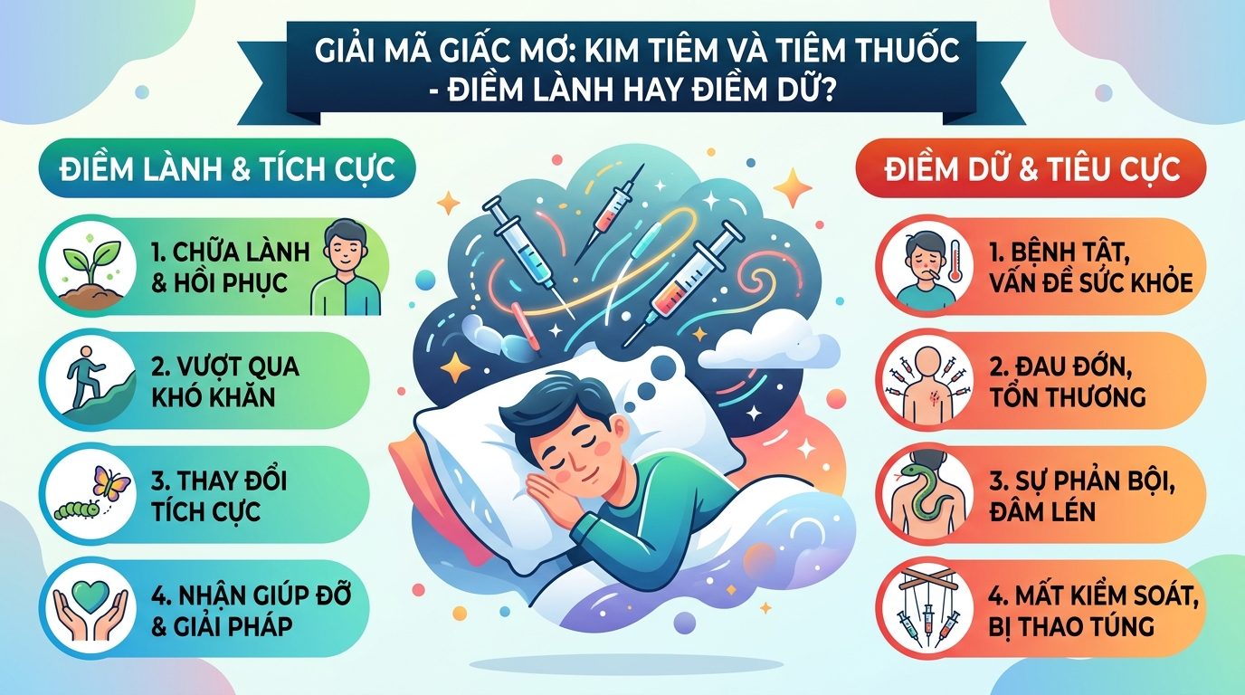 Giải mã tổng quan nằm mơ thấy kim tiêm, bị tiêm chích là điềm lành hay dữ