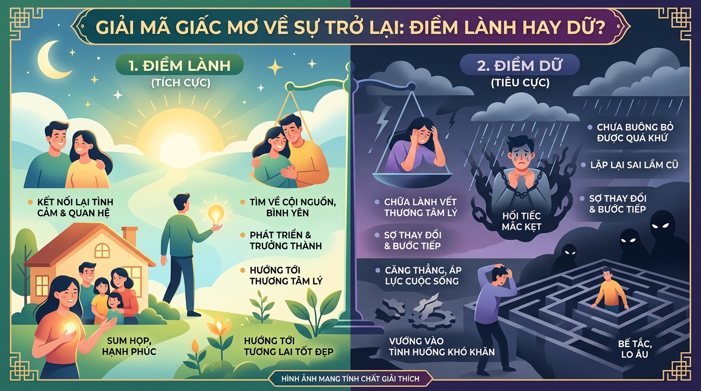 Giải mã tổng quan nằm mơ thấy quay lại là điềm lành hay dữ