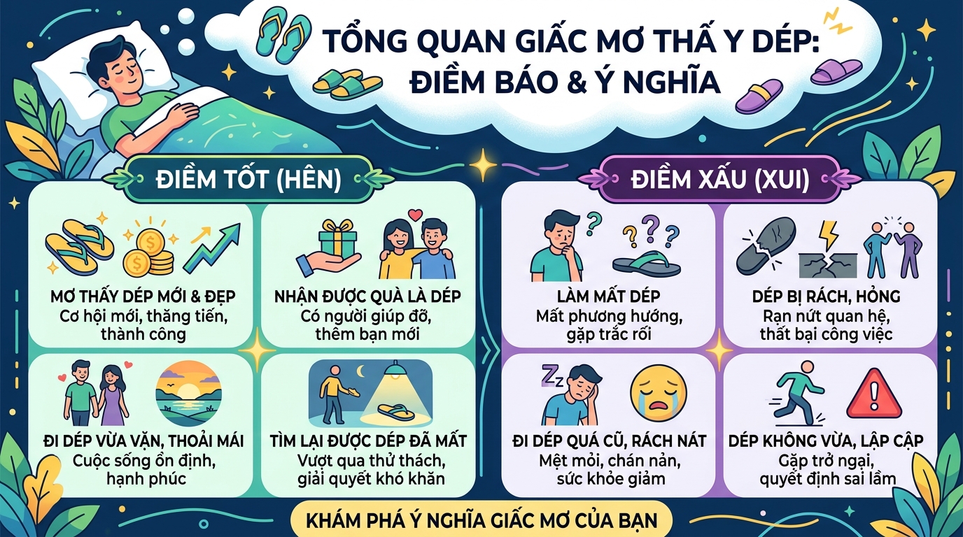 Giải mã tổng quan nằm mơ thấy dép là điềm gì, hên hay xui