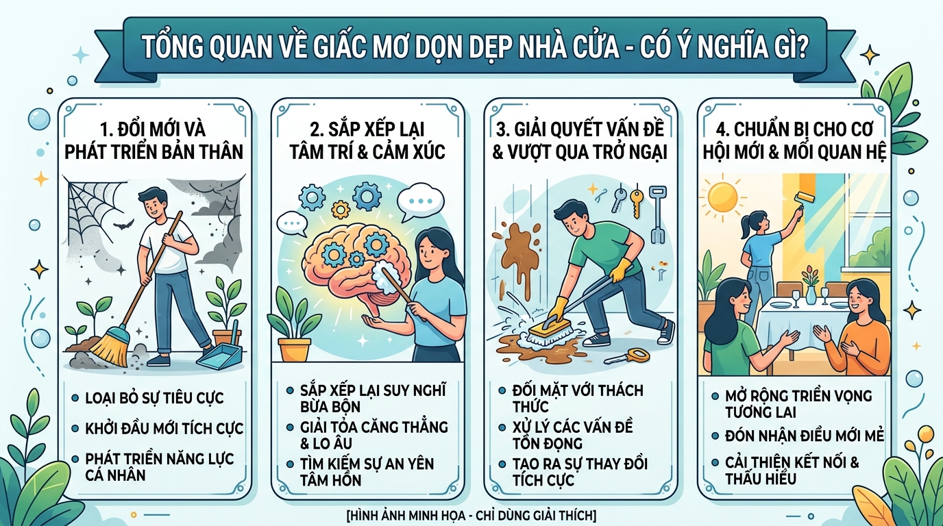 Giải mã tổng quan nằm mơ thấy dọn dẹp nhà cửa là điềm gì