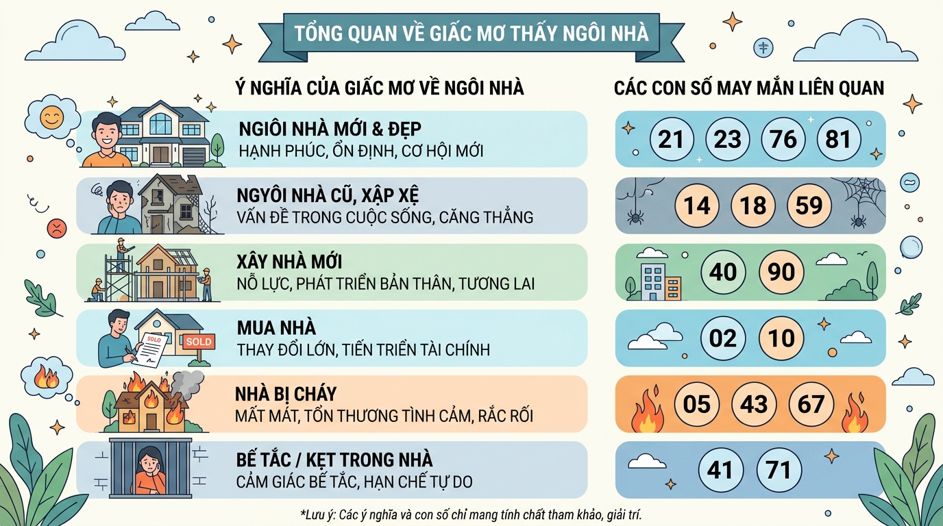 Giải mã tổng quan nằm mơ thấy nhà là điềm gì, nhà số mấy